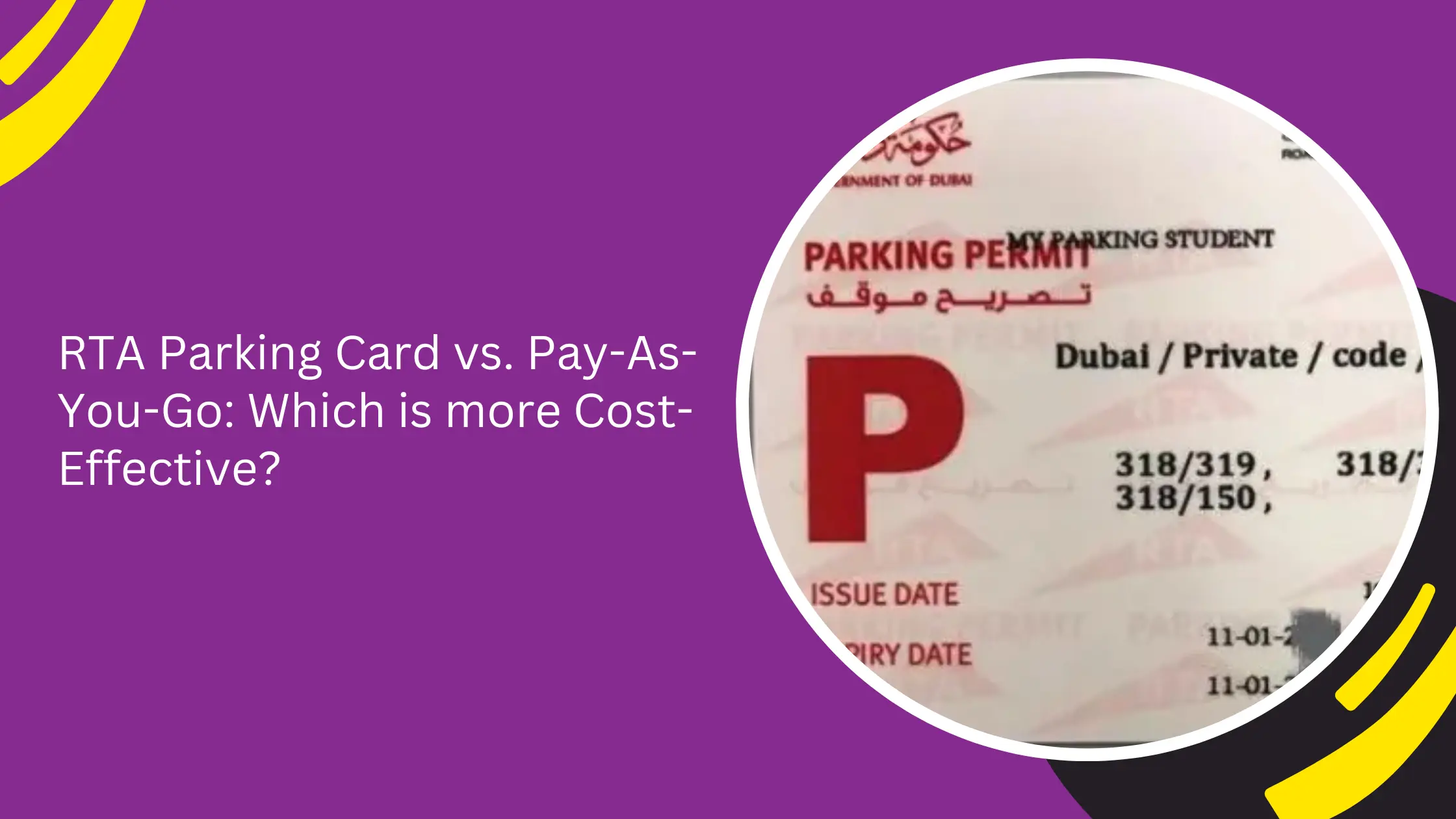 RTA Parking Card vs. Pay-As-You-Go: Which is more Cost-Effective?